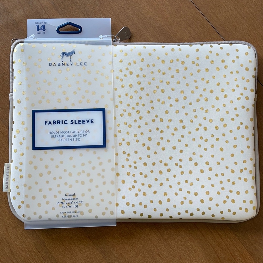 Fabric sleeve for laptops up to 14” screen size